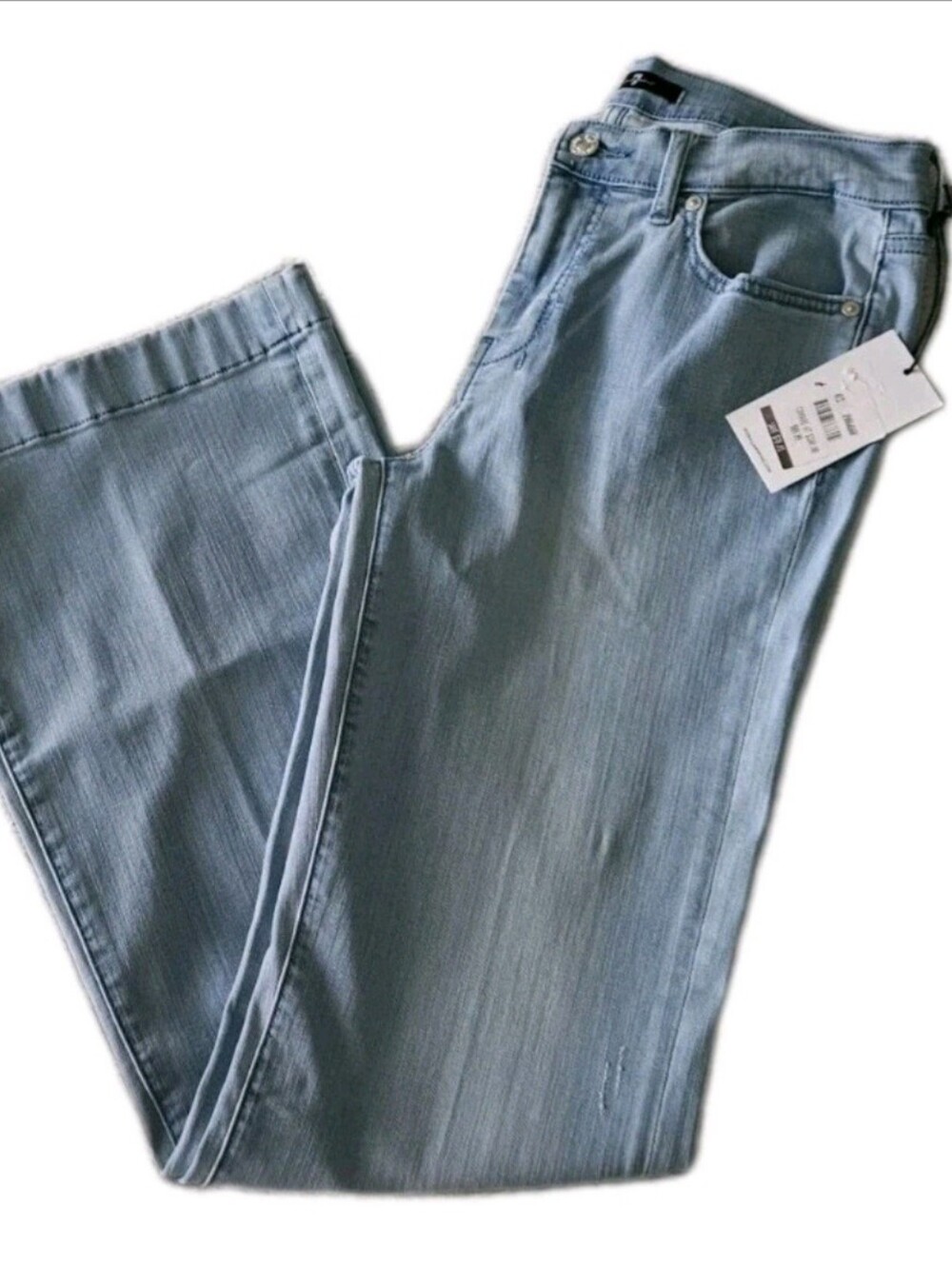 7 For All Mankind Dojo Tailorless Flare Trouser Jeans NWT Size 30 - Picture 3 of 9
